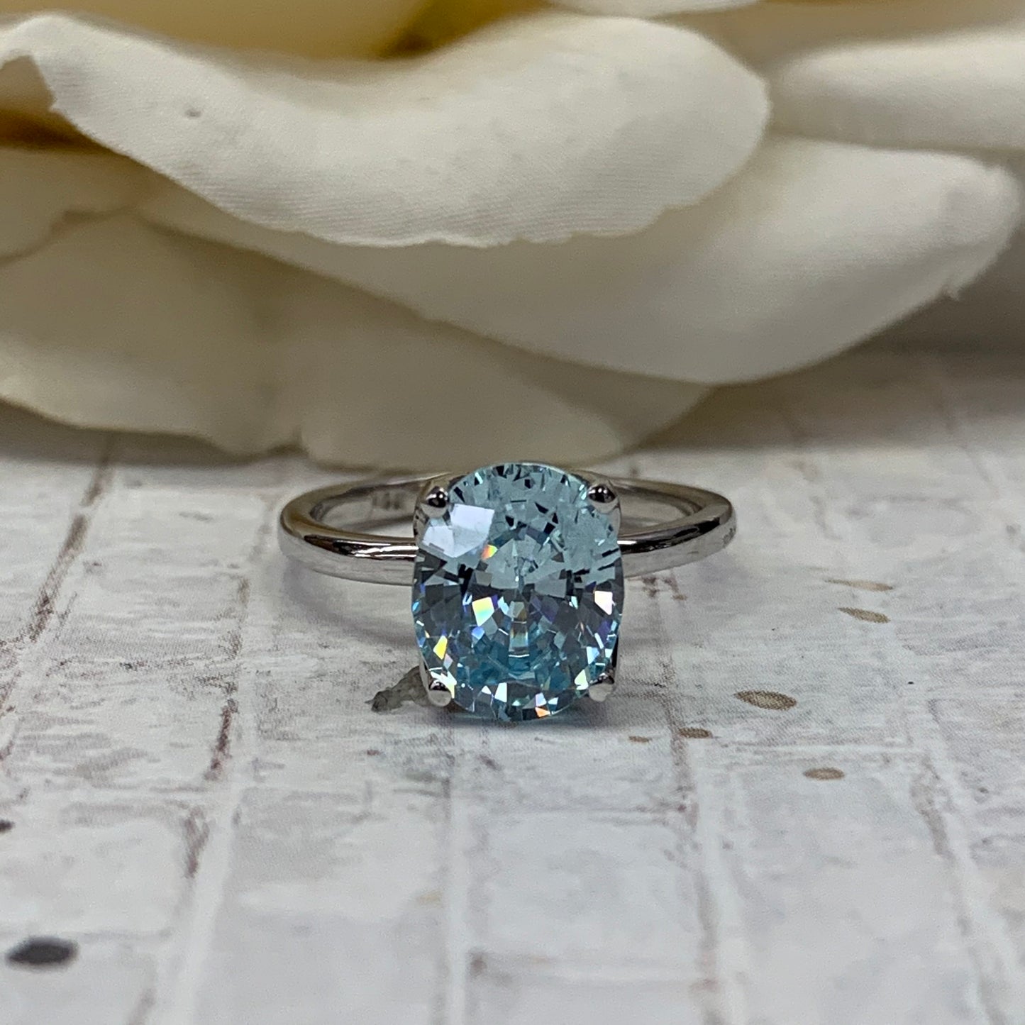 Aquamarine engagement ring 14K solid gold, oval aquamarine solitaire wedding ring, alternative engagement ring, simple engagement ring