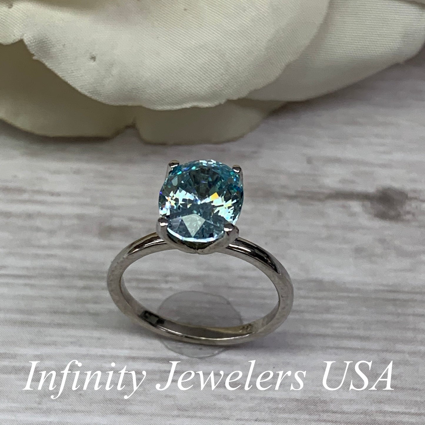 Aquamarine engagement ring 14K solid gold, oval aquamarine solitaire wedding ring, alternative engagement ring, simple engagement ring