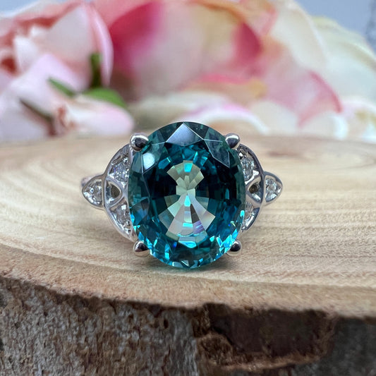 Paraiba Tourmaline Engagement Ring White Gold Oval Cut Neon Blue Paraiba Tourmaline Ring For Women Unique Wedding Anniversary Ring  #6041