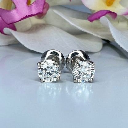 Moissanite Stud Earrings, Wedding Earrings, Screw Back, Push Back Earring, Earrings for Women & Men Earrings for Gift moissanite earrings