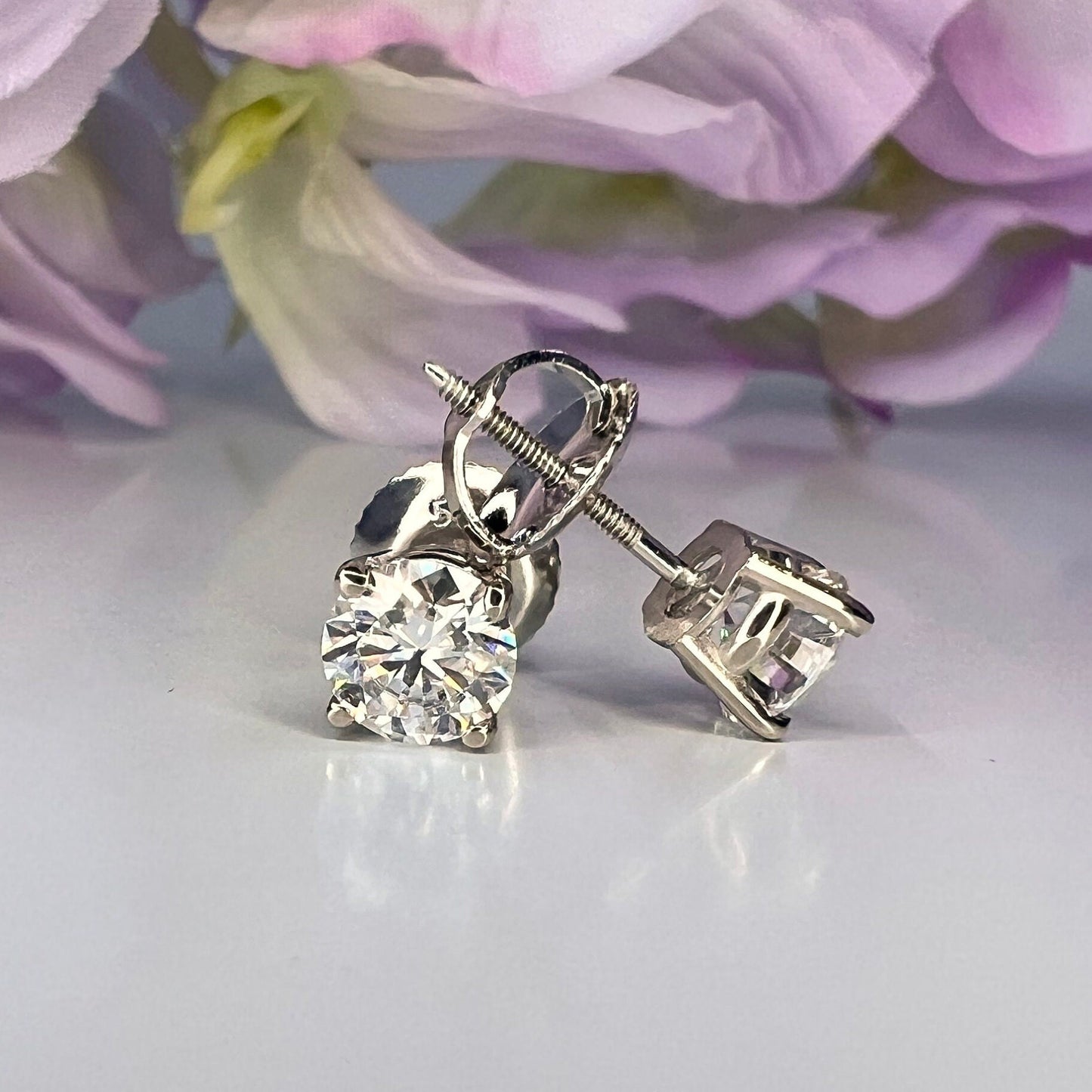 Moissanite Stud Earrings, Wedding Earrings, Screw Back, Push Back Earring, Earrings for Women & Men Earrings for Gift moissanite earrings