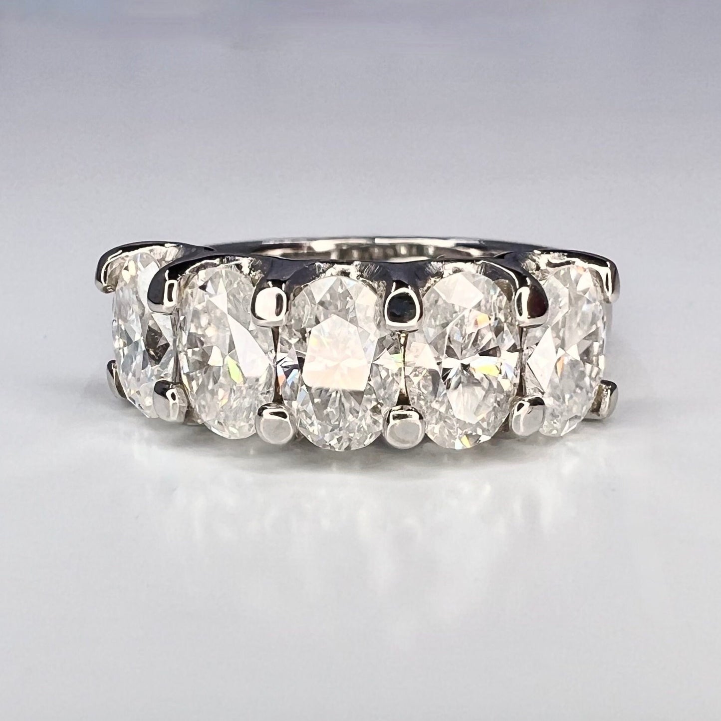 Lab grown diamond wedding band, oval cut lab created diamond ring, echo friendly half eternity diamond band cvd diamond ring ladies