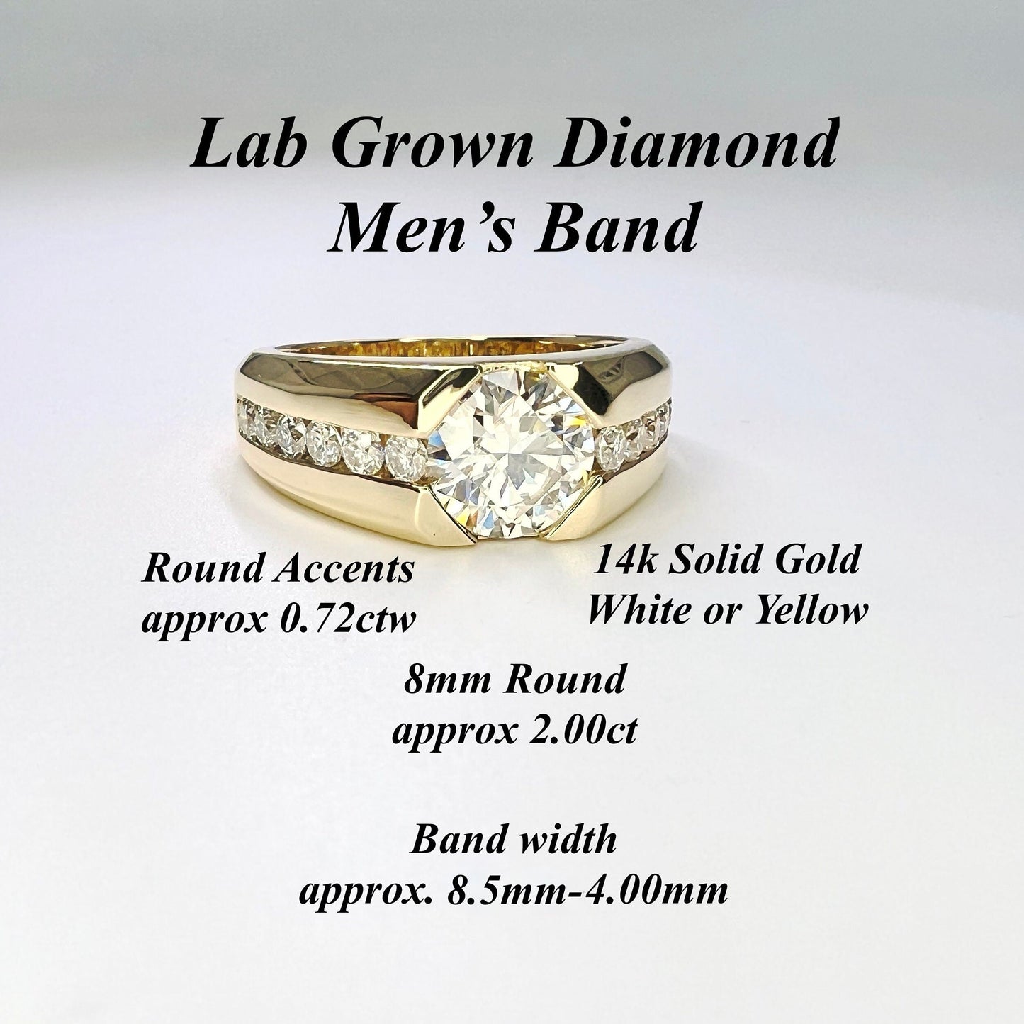 Lab grown diamond mens ring 14k solid gold, half bezel mens diamond ring, Fathers day gift, mens pinky ring, real diamond ring mans