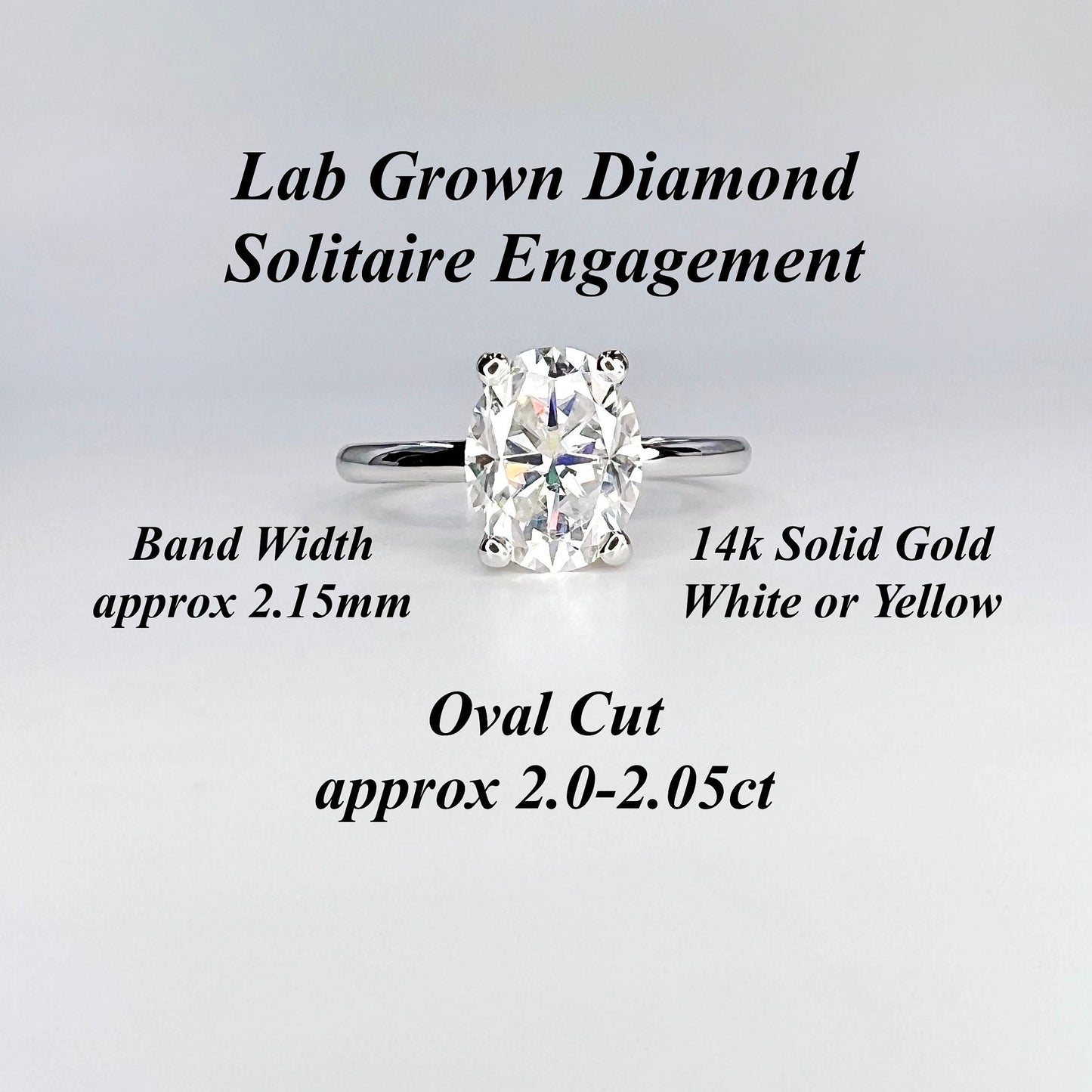 Lab Created Diamond Engagement Ring , Lab Grown Diamond Ring , Oval Diamond , Certified Lab Diamond Ring , Solitaire Ring , Classic Ring